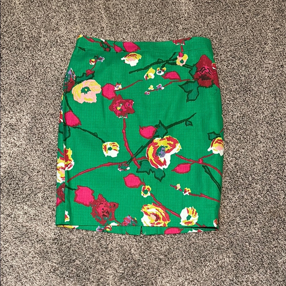 Floral Green Skirt